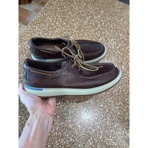 Sperry Caspian brown leather boat shoes 10.5